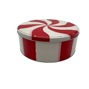 Target Peppermint Stripe Round Cookie/Candy Tin‎ 3-Pack Holiday NIB